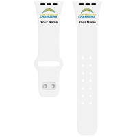 Los Angeles Chargers 42/44/45mm Personalized Silicone Apple Watch Band