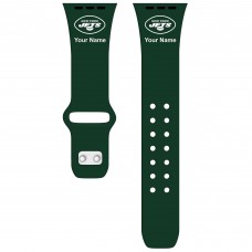 New York Jets 38-40mm Personalized Engraved Silicone Apple Watch Band