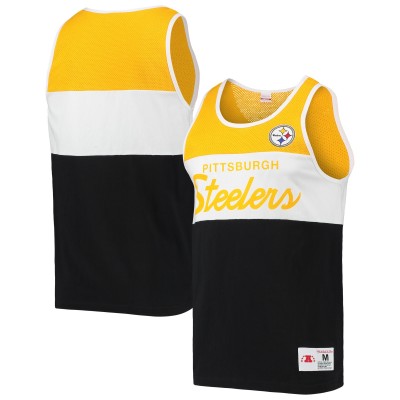 Pittsburgh Steelers Mitchell & Ness Black Team Tank Top