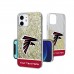 Atlanta Falcons Personalized Endzone Plus Design iPhone Glitter Phone Case