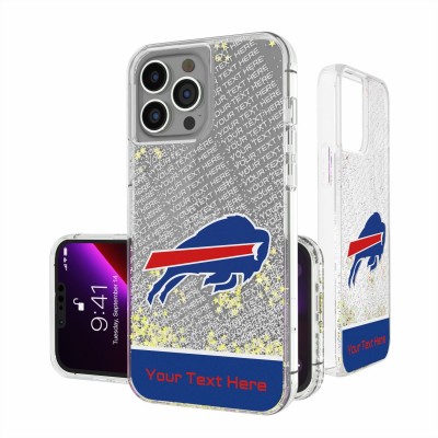 Buffalo Bills Personalized Endzone Plus Design iPhone Glitter Phone Case
