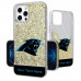 Carolina Panthers Personalized Endzone Plus Design iPhone Glitter Phone Case