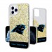 Carolina Panthers Personalized Endzone Plus Design iPhone Glitter Phone Case