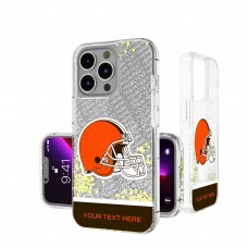 Cleveland Browns Personalized Endzone Plus Design iPhone Glitter Phone Case