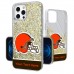 Cleveland Browns Personalized Endzone Plus Design iPhone Glitter Phone Case