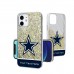 Dallas Cowboys Personalized Endzone Plus Design iPhone Glitter Phone Case