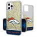 Denver Broncos Personalized Endzone Plus Design iPhone Glitter Phone Case