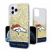 Denver Broncos Personalized Endzone Plus Design iPhone Glitter Phone Case