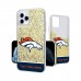 Denver Broncos Personalized Endzone Plus Design iPhone Glitter Phone Case