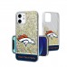 Denver Broncos Personalized Endzone Plus Design iPhone Glitter Phone Case