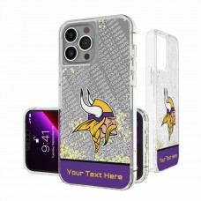 Чехол на телефон Minnesota Vikings Personalized Endzone Plus Design iPhone Glitter