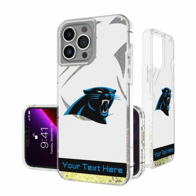Carolina Panthers Personalized Tilt Design iPhone Glitter Phone Case