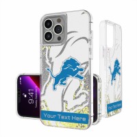 Detroit Lions Personalized Tilt Design iPhone Glitter Phone Case
