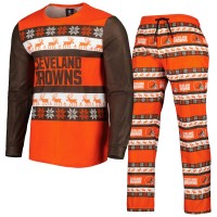 Пижама Cleveland Browns FOCO Team Ugly - Orange