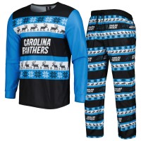 Carolina Panthers FOCO Blue Team Ugly Pajama Set