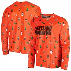 Футболка с длинным рукавом Cleveland Browns FOCO Holiday Repeat - Orange