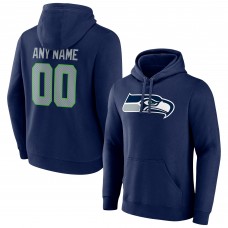 Seattle Seahawks College Navy Team Authentic Personalized Name & Number Pullover Hoodie