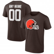 Именная футболка Cleveland Browns Team Authentic- Brown