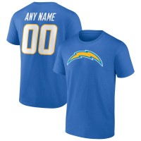 Los Angeles Chargers Powder Blue Team Authentic Personalized Name & Number T-Shirt
