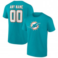 Именная футболка Miami Dolphins Team Authentic - Aqua