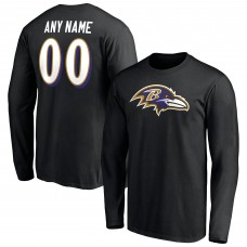Именная футболка с длинным рукавом Baltimore Ravens Team Authentic Name & Number - Black