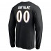 Футболка с длинным рукавом Baltimore Ravens Team Authentic Personalized Name & Number - Black
