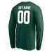 Именная футболка с длинным рукавом Green Bay Packers Team Authentic - Green