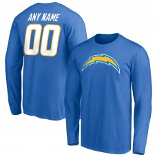 Именная футболка с длинным рукавом Los Angeles Chargers Team Authentic - Powder Blue