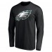 Именная футболка с длинным рукавом Philadelphia Eagles Team Authentic - Black