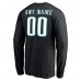 Именная футболка с длинным рукавом Philadelphia Eagles Team Authentic - Black