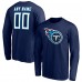 Именная футболка с длинным рукавом Tennessee Titans Team Authentic - Navy