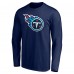 Именная футболка с длинным рукавом Tennessee Titans Team Authentic - Navy