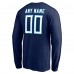 Именная футболка с длинным рукавом Tennessee Titans Team Authentic - Navy