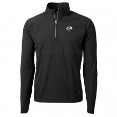 Кофта с короткой молнией Los Angeles Rams Cutter & Buck Adapt Eco Knit Hybrid Recycled - Black