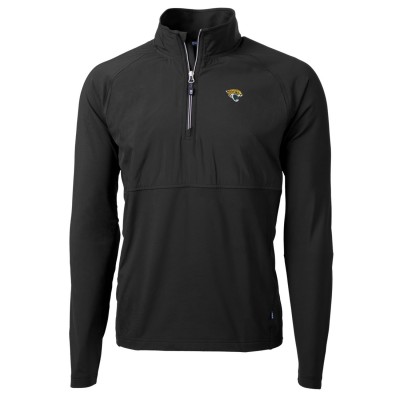 Кофта с короткой молнией Jacksonville Jaguars Cutter & Buck Adapt Eco Knit Hybrid Recycled - Black
