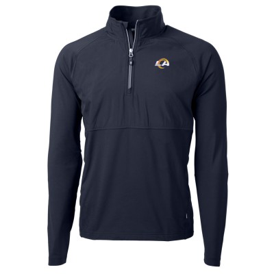 Кофта с короткой молнией Los Angeles Rams Cutter & Buck Adapt Eco Knit Hybrid Recycled - Navy