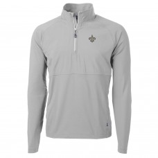 Кофта на короткой молнии New Orleans Saints Cutter & Buck Adapt Eco Knit Hybrid Recycled Raglan - Gray