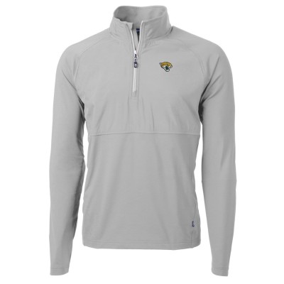 Кофта на короткой молнии Jacksonville Jaguars Cutter & Buck Adapt Eco Knit Hybrid Recycled Raglan - Gray