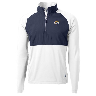 Кофта с короткой молнией Los Angeles Rams Cutter & Buck Adapt Eco Knit Hybrid Recycled - Navy/White