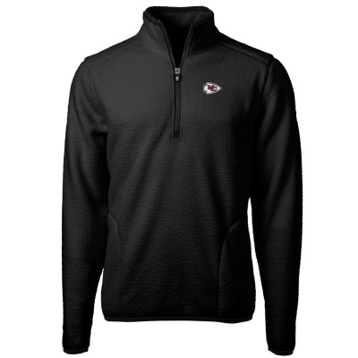 Кофта с короткой молнией Kansas City Chiefs Cutter & Buck Cascade Eco Sherpa Fleece - Black