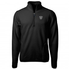 Кофта на короткой молнии Las Vegas Raiders Cutter & Buck Cascade Eco Sherpa Fleece- Black