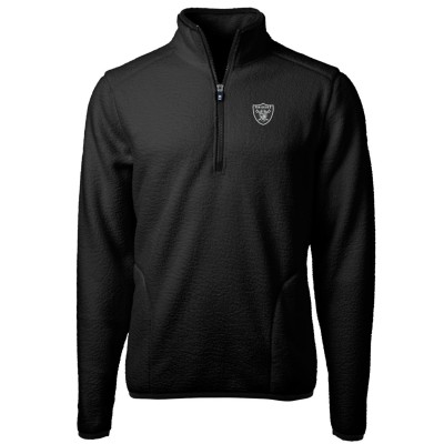 Кофта на короткой молнии Las Vegas Raiders Cutter & Buck Cascade Eco Sherpa Fleece- Black