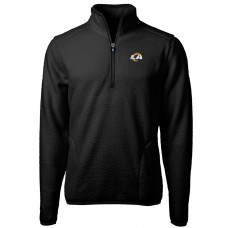 Кофта с короткой молнией Los Angeles Rams Cutter & Buck Cascade Eco Sherpa Fleece - Black