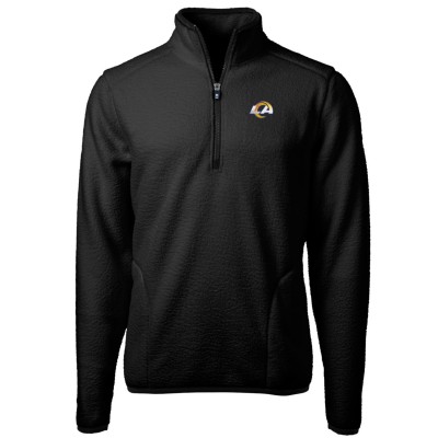 Кофта с короткой молнией Los Angeles Rams Cutter & Buck Cascade Eco Sherpa Fleece - Black
