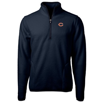 Кофта с короткой молнией Chicago Bears Cutter & Buck Cascade Eco Sherpa Fleece - Navy