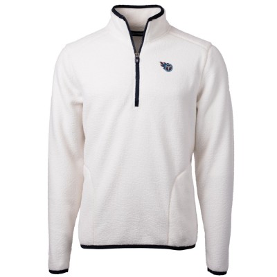 Кофта с короткой молнией Tennessee Titans Cutter & Buck Cascade Eco Sherpa Fleece - White
