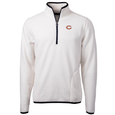 Кофта с короткой молнией Chicago Bears Cutter & Buck Cascade Eco Sherpa Fleece - White