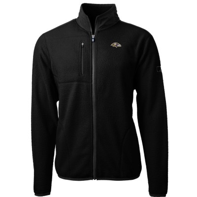 Кофта на молнии Baltimore Ravens Cutter & Buck Cascade Eco Sherpa Fleece - Black