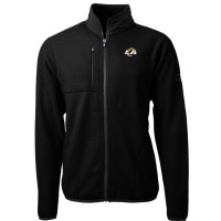 Los Angeles Rams Cutter & Buck Cascade Eco Sherpa Fleece Full-Zip Jacket - Black