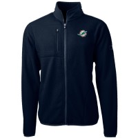 Miami Dolphins Cutter & Buck Navy Cascade Eco Sherpa Fleece Full-Zip Jacket